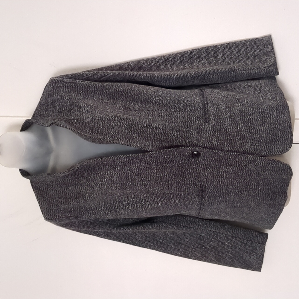 BANANA REPUBLIC Tweed Blazer Sz M Black White jacket